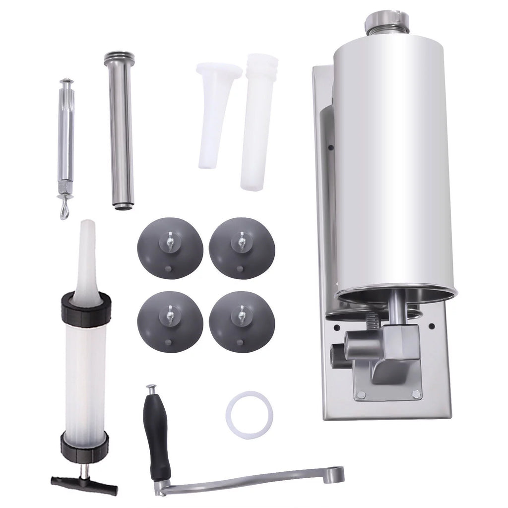 8LBS/4L Manual Stainless Steel Sausage Stuffer D347