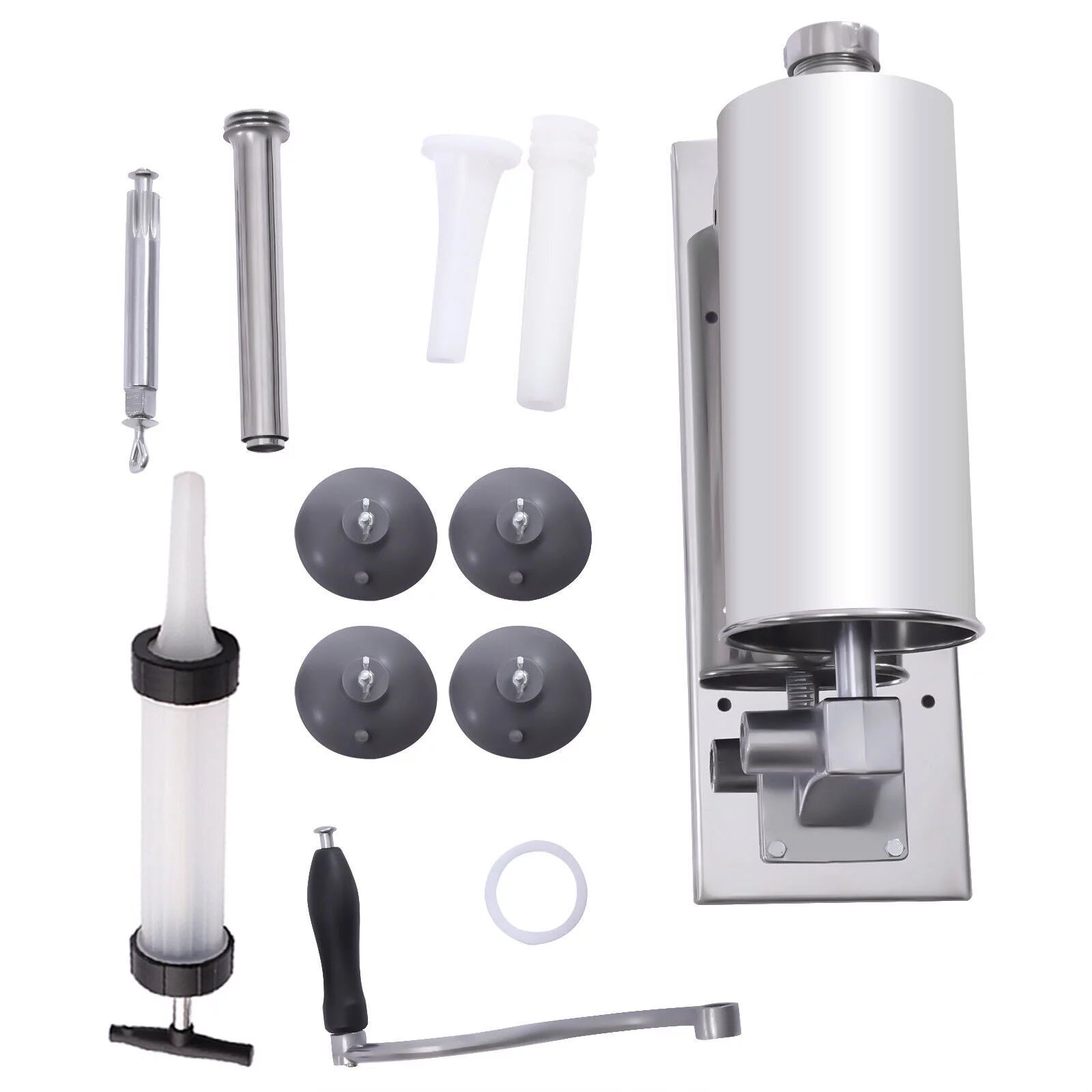 8LBS/4L Manual Stainless Steel Sausage Stuffer D347