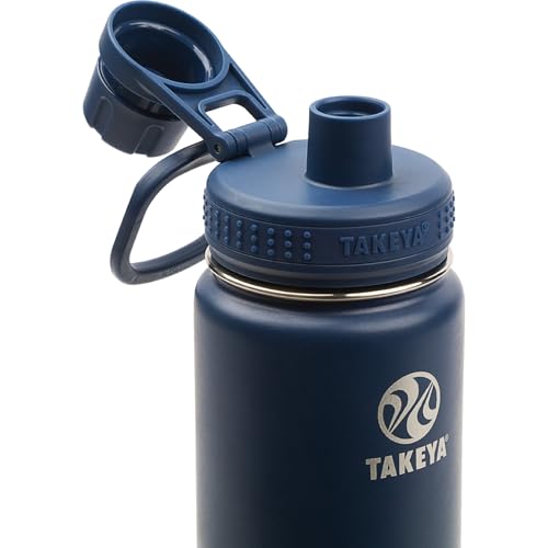 18 oz Midnight Blue Double Stainless Steel Insulated Water Bottle with Spout Lid A327207