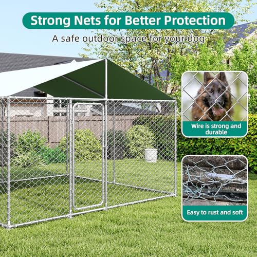 120IN Heavy Duty Outdoor Dog Kennel with Waterproof Cover A799