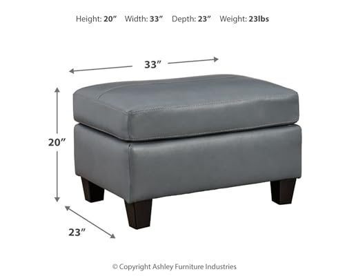 Cream Leather Ottoman G57643