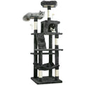 63.8-in Dark Gray Cat Tree with Condo and Scratching Post G184088