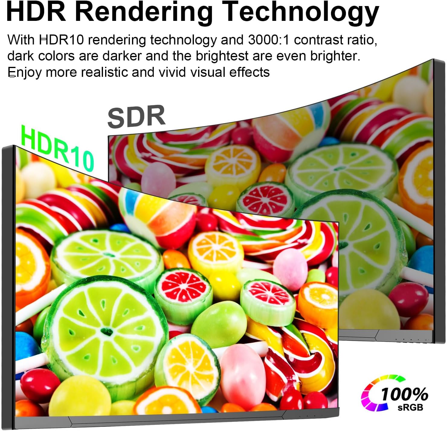 34" Curved WQHD 3440×1440 Gaming Monitor 165Hz 1ms 1500R HDR 10 100% sRGB PC Screen R153818