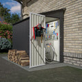 Black Heavy-Duty Outdoor Metal Storage Shed with Floor Base T474