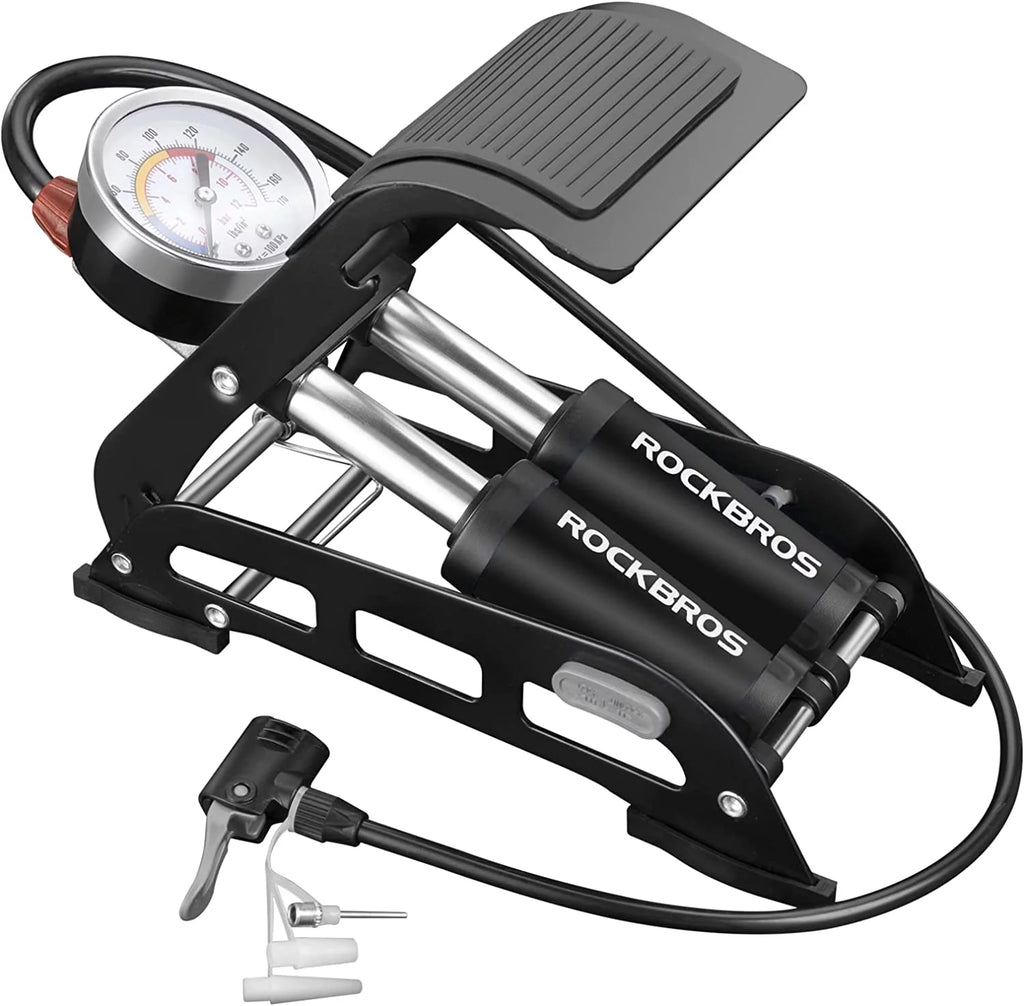 160 PSI Double Cylinder Foldable Bike Foot Pump B234
