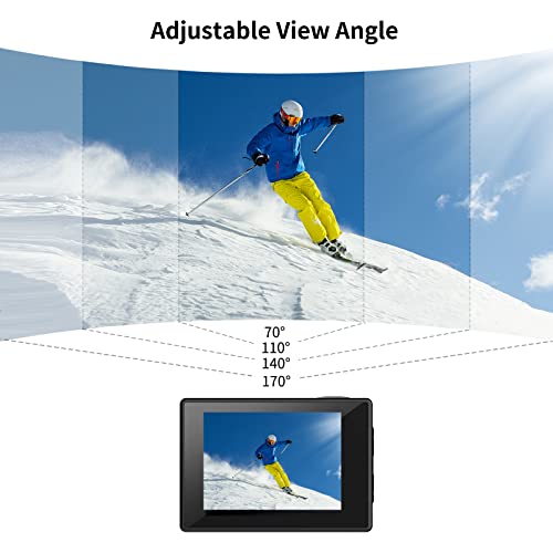 4K Action Camera with Dual Batteries and 32G SD Card N1188