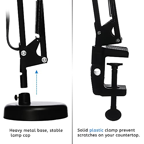 Led Desk Lamp with Clamp, Swing Arm, Folding Table Lamp X4384