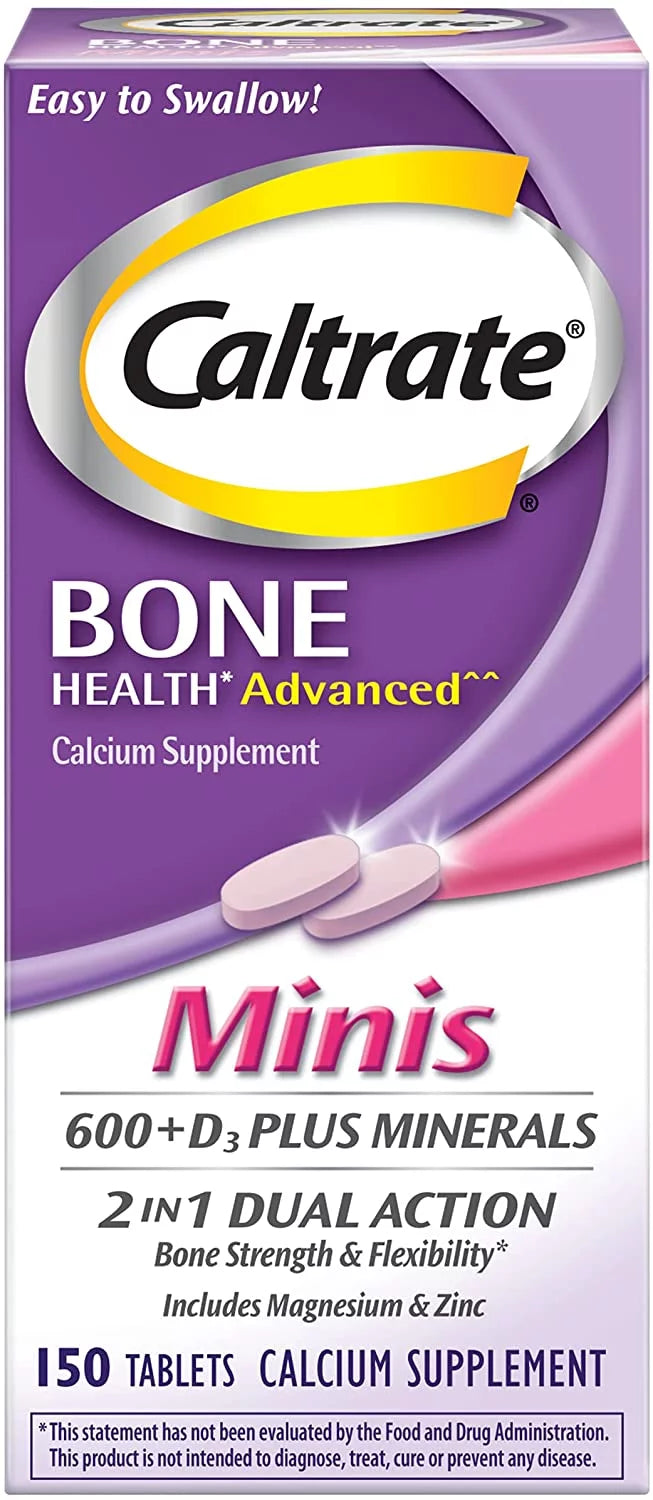 150 ea Calcium & Vitamin D3 Supplement Plus Minerals Mini Tablets G76883