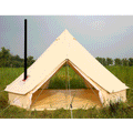 6M Double Door Bell Tent Waterproof Cotton Canvas Glamping Tent Yurt E764