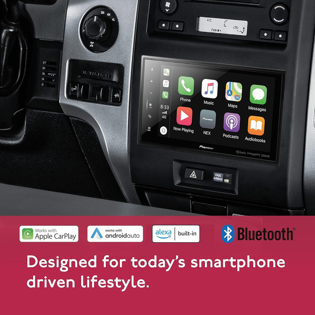 8-inch Digital Media Receiver Wireless Carplay Android Auto Bluetooth HD Radio H138
