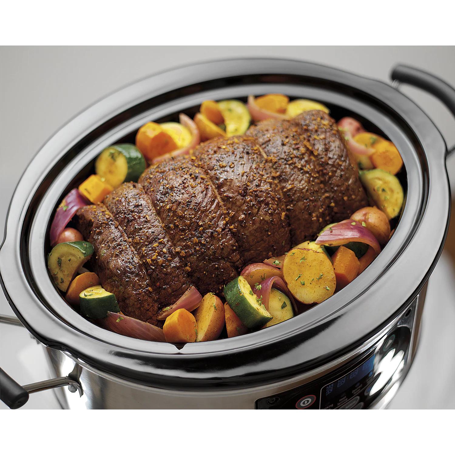Silver 7-quart Programmable Slow Cooker Y9417