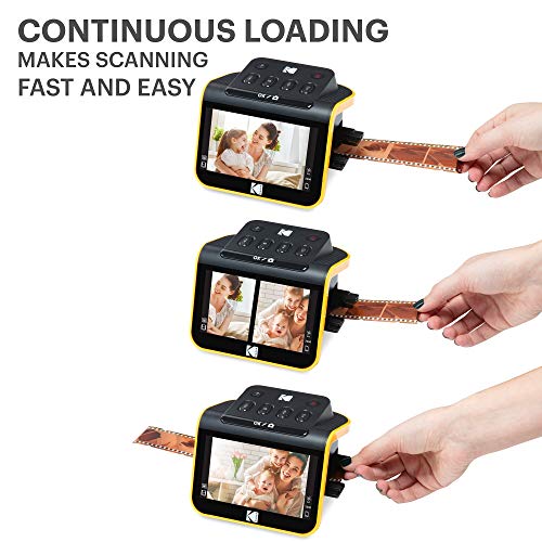 Film & Slide Scanner with 5” LCD Screen, 22MP JPEG Photos, Compatible with 135, 126 and 110 Film D868