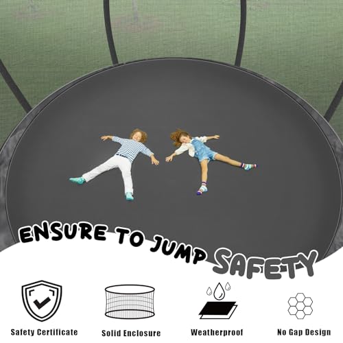 12FT 14FT 15FT 16FT Trampoline with Enclosure Net I43685