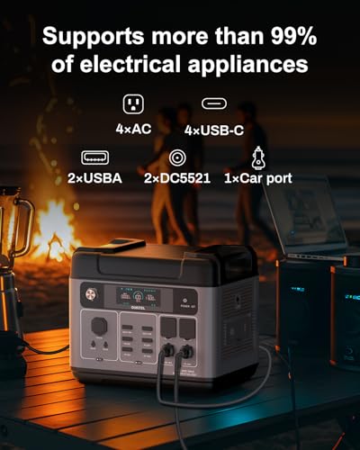 2400W Solar Generator with 200W Solar Panel, 2048Wh Power Station G693397