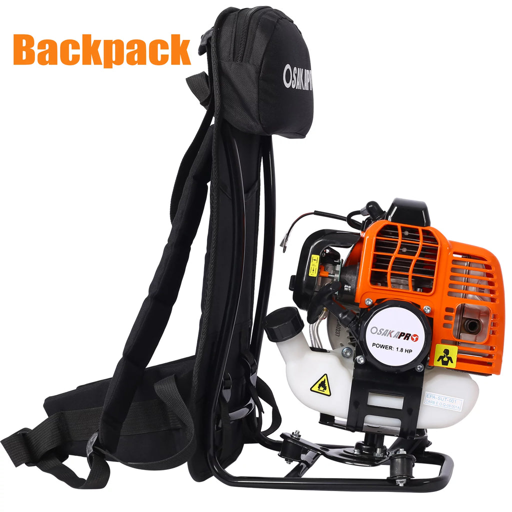 Orange 52CC 2-Cycle Gas Grass Trimmer with Hedge Trimmer Attachment P73432