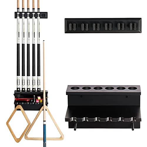Hardwood Pool Cue Rack for 6 Cues O400330