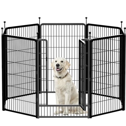 32 inch 6 Panel Foldable Metal Dog Playpen J94595