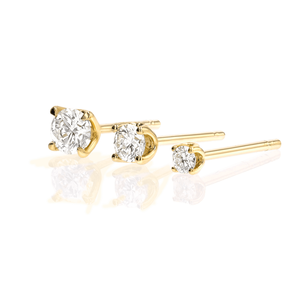 14K Gold Solitaire Studs Z860479