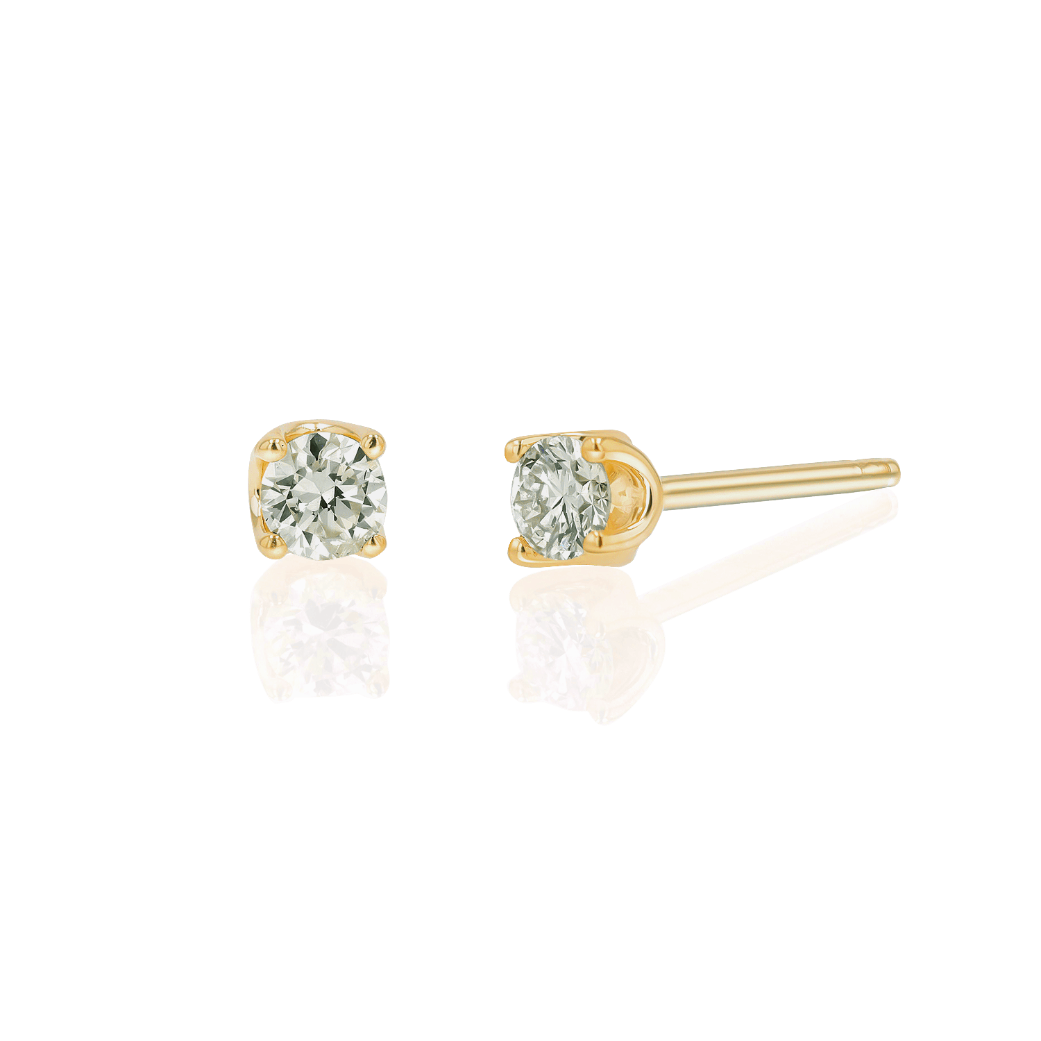 14K Gold Solitaire Studs Z860479