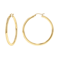 Gold Tube Hoop Earrings V4479