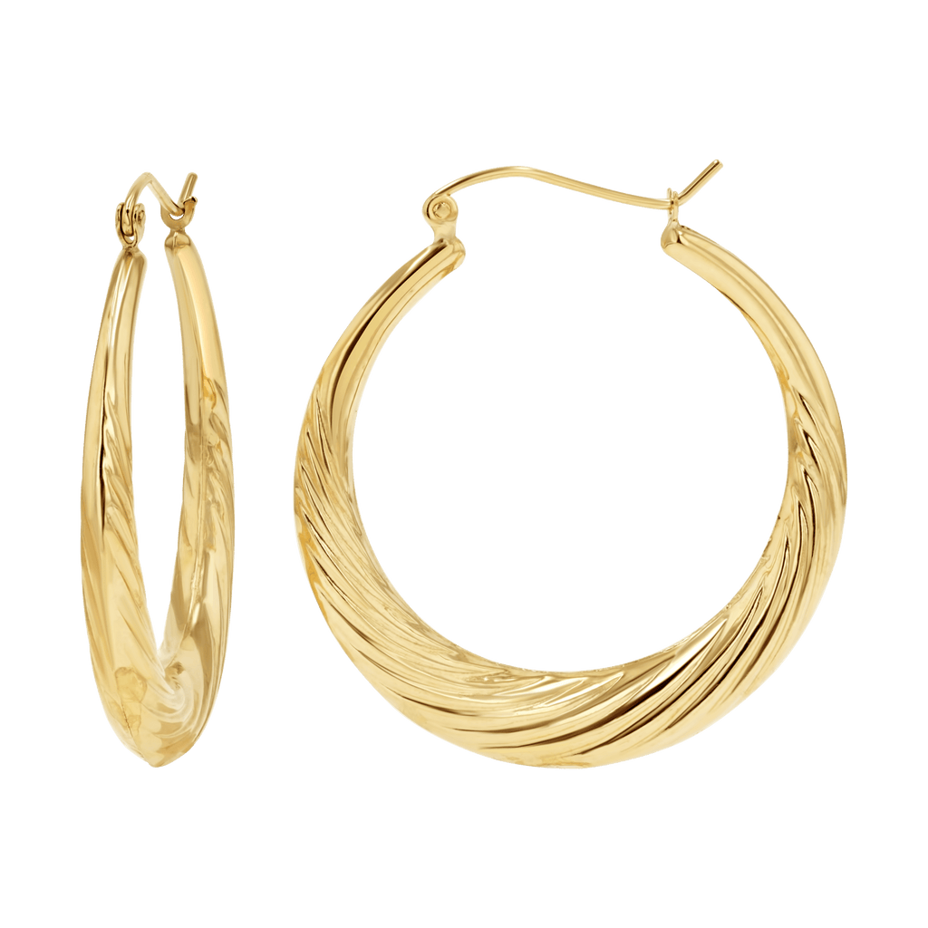 Twist Hoop Earrings J872