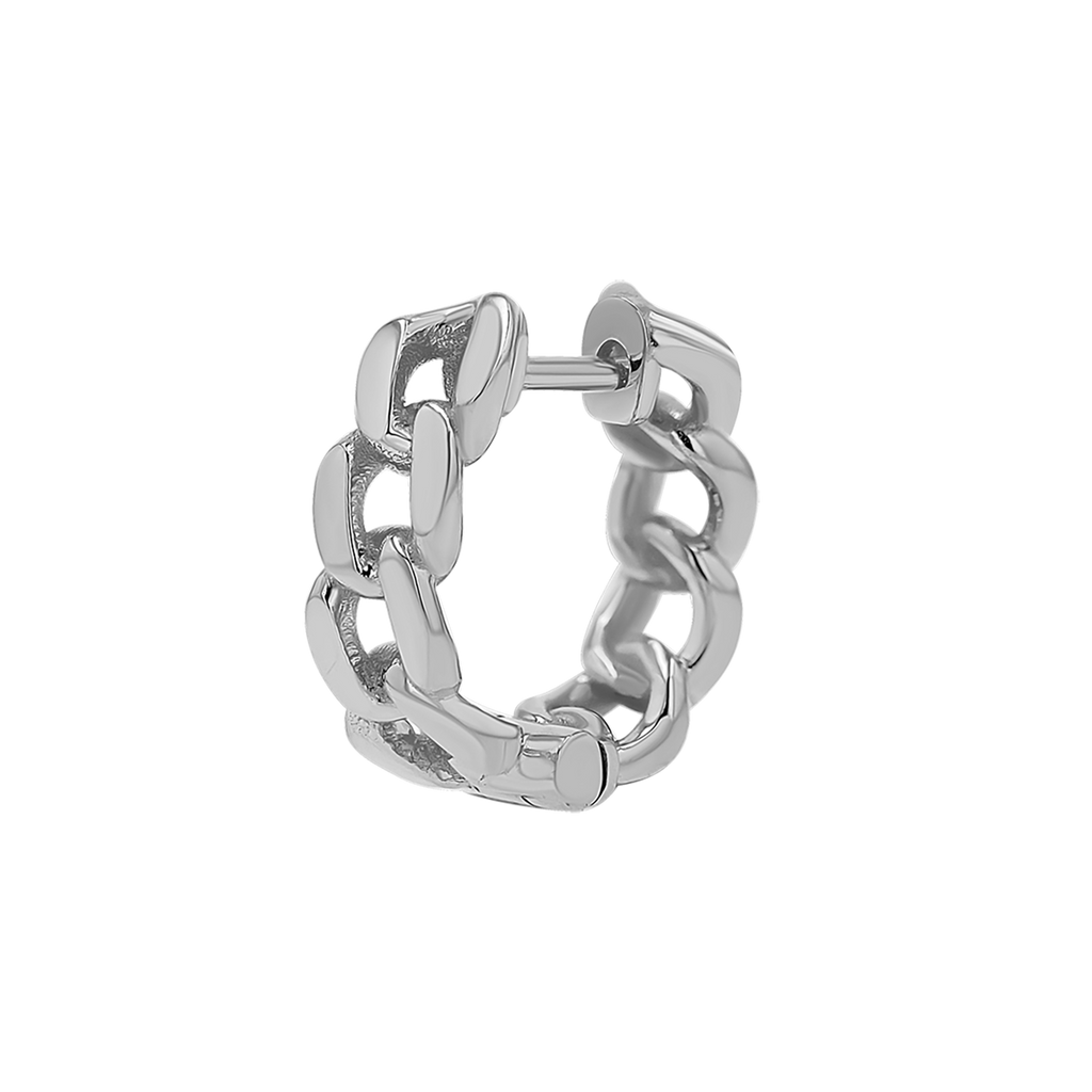 Cuban Link Huggies Hoop Earrings B65783