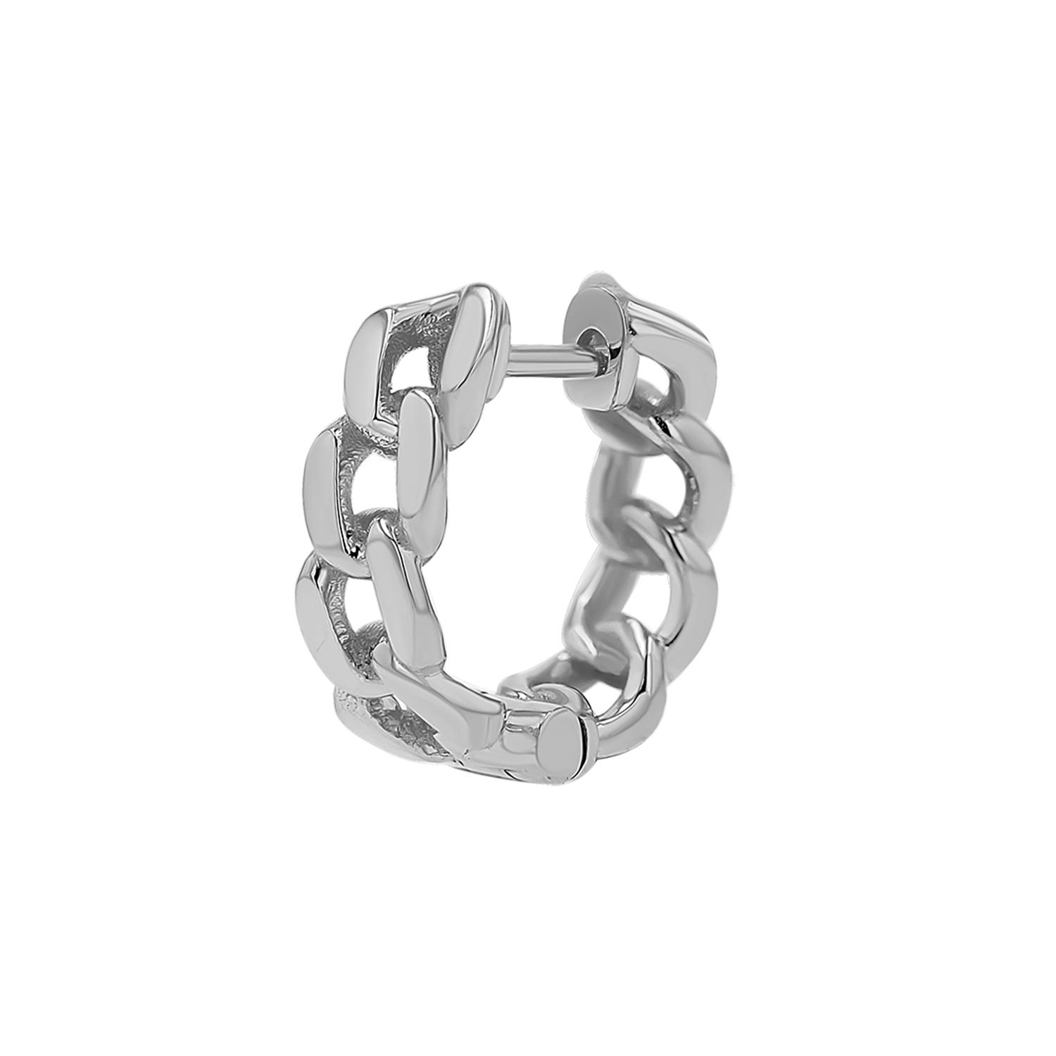Cuban Link Huggies Hoop Earrings B65783