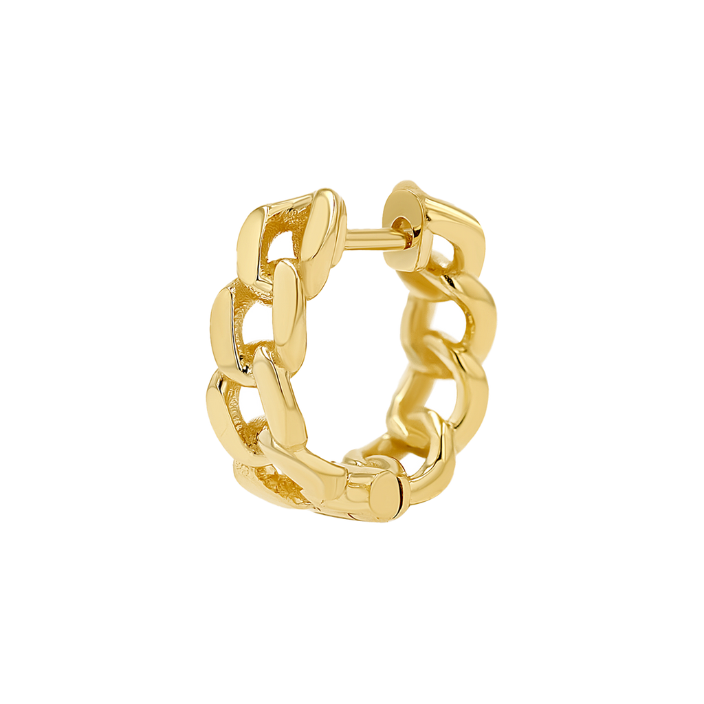 Cuban Link Huggies Hoop Earrings B65783