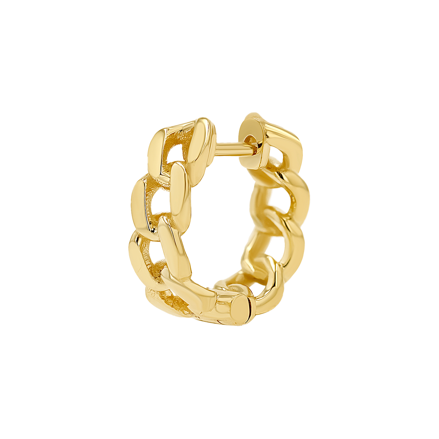 Cuban Link Huggies Hoop Earrings B65783