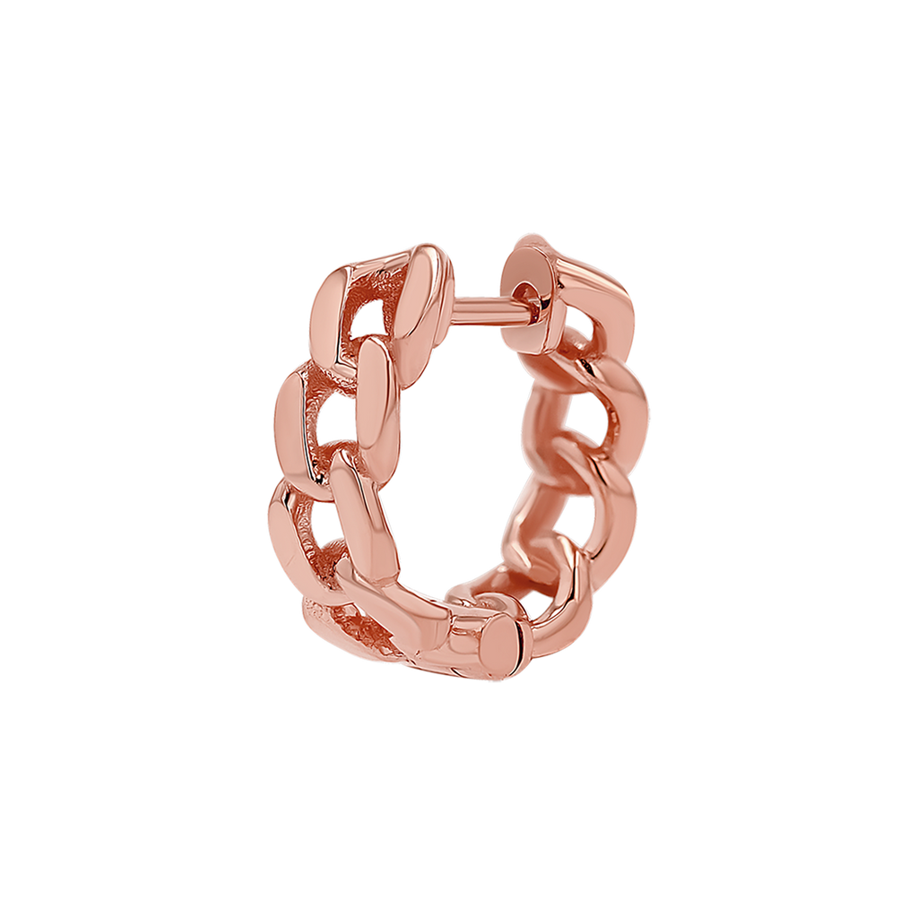 Cuban Link Huggies Hoop Earrings B65783
