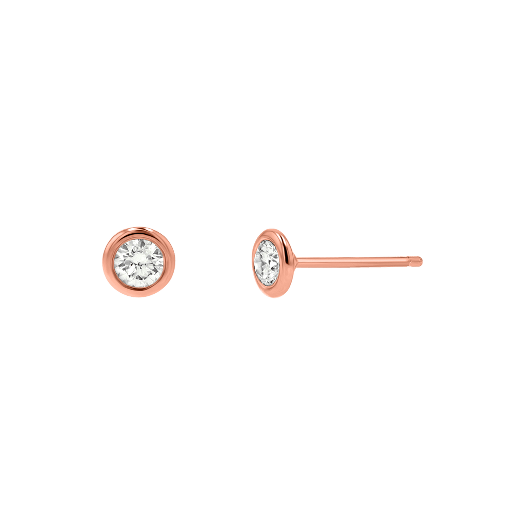 Diamond Solitaire Bezel Studs W34713