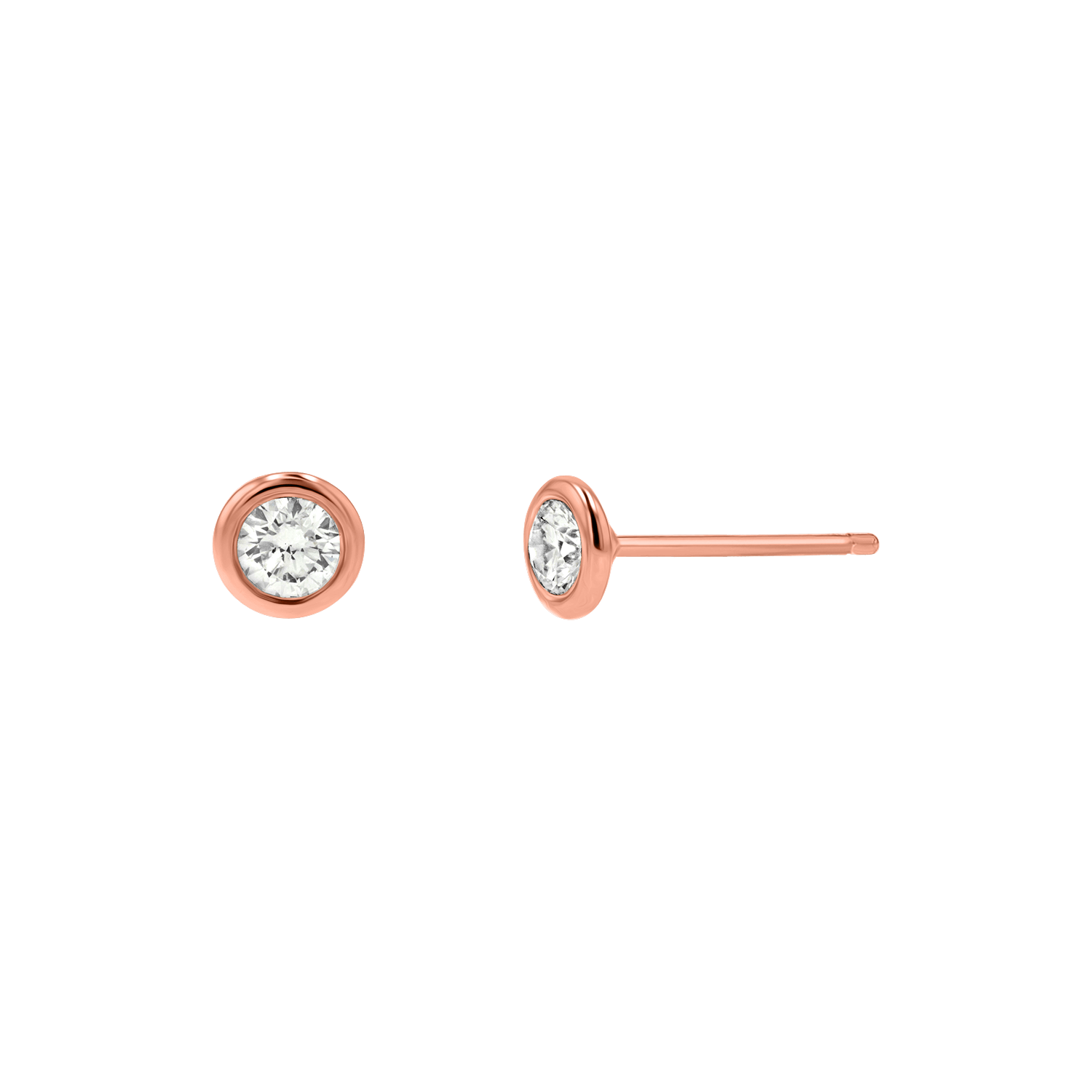 Diamond Solitaire Bezel Studs W34713