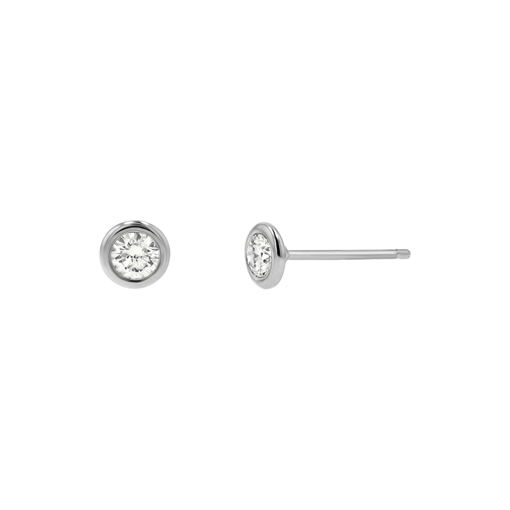 Diamond Solitaire Bezel Studs W34713