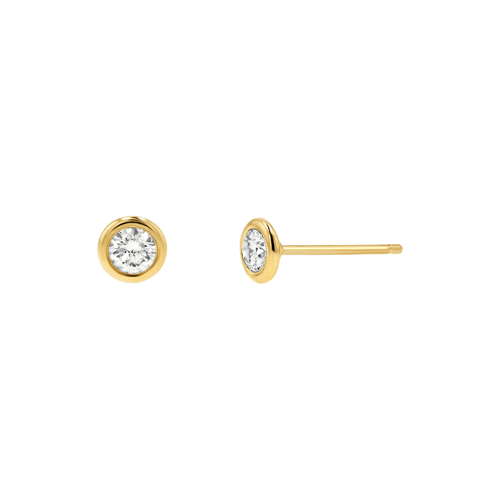 Diamond Solitaire Bezel Studs W34713