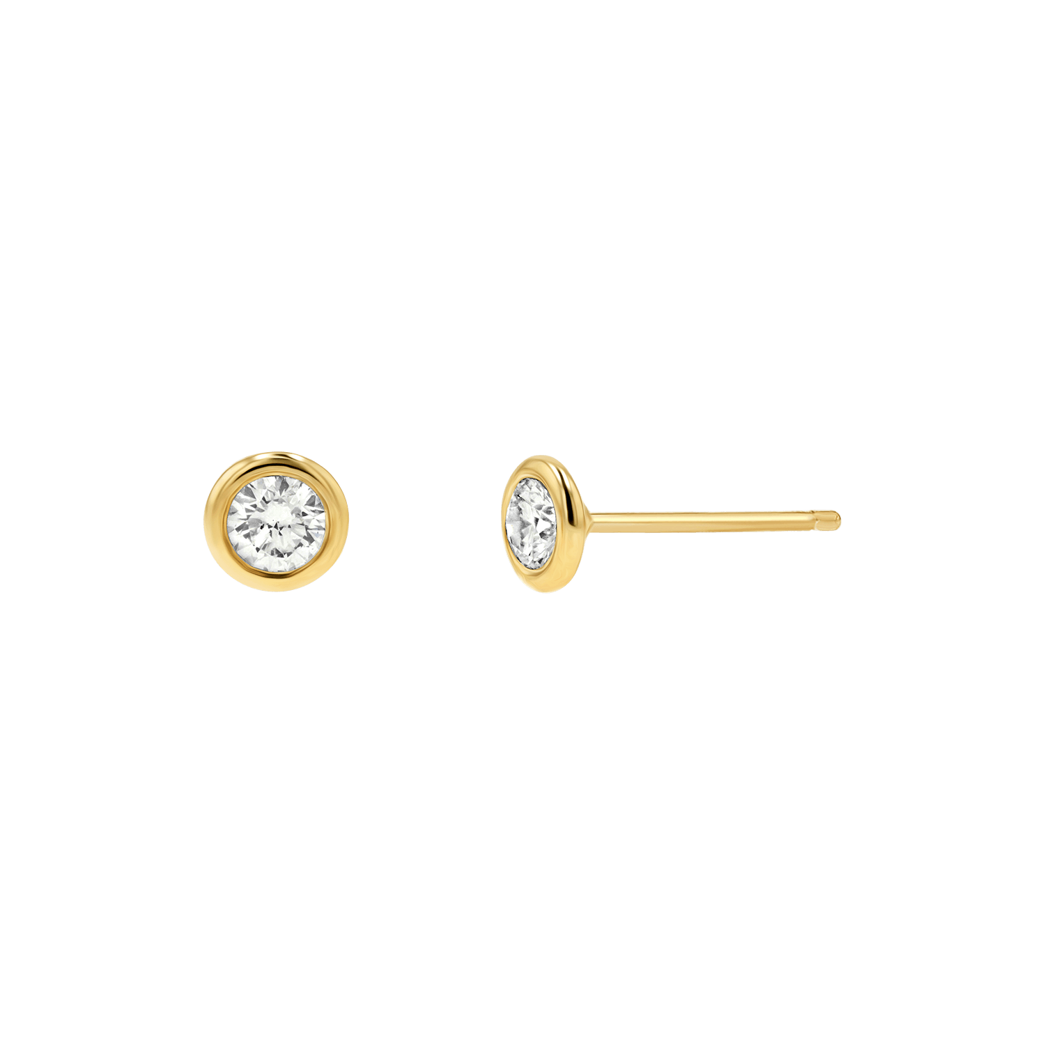 Diamond Solitaire Bezel Studs W34713