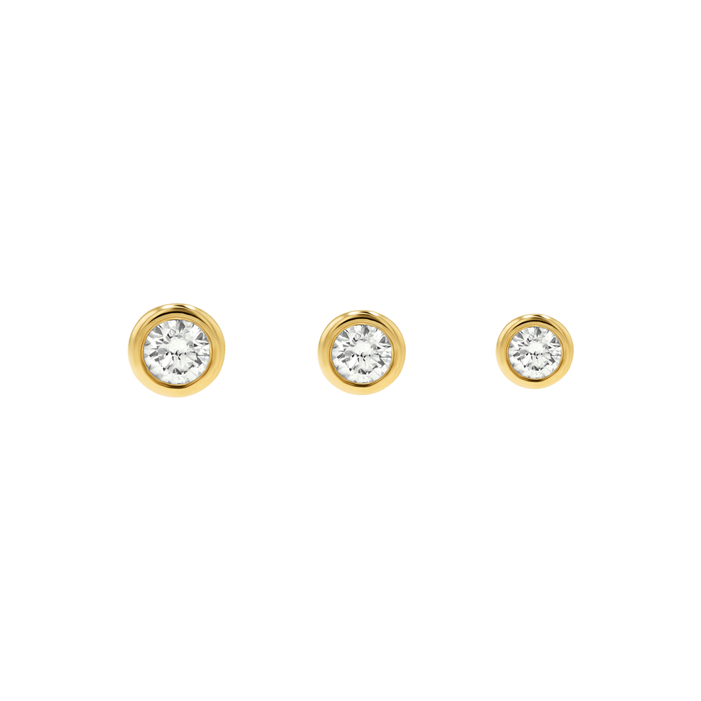 Diamond Solitaire Bezel Studs W34713
