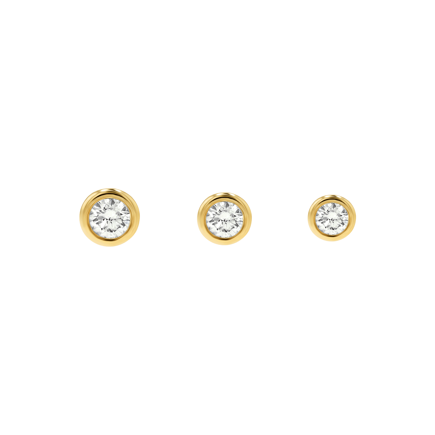 Diamond Solitaire Bezel Studs W34713