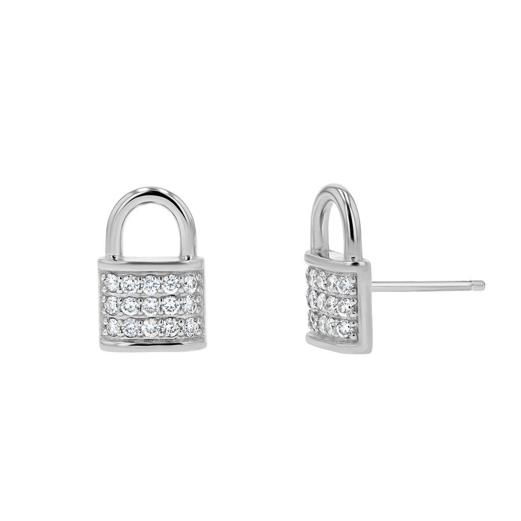 Diamond Pave Stud Earrings F24390