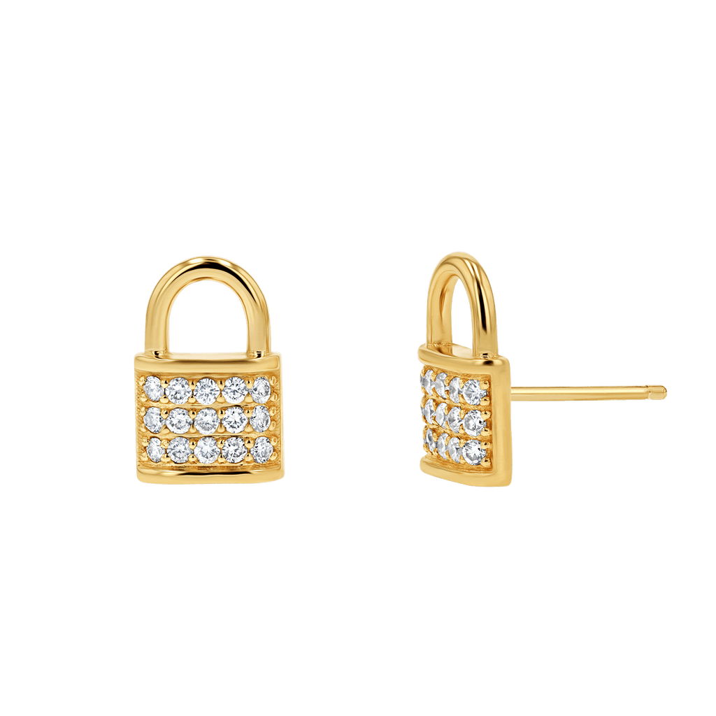 Diamond Pave Stud Earrings F24390