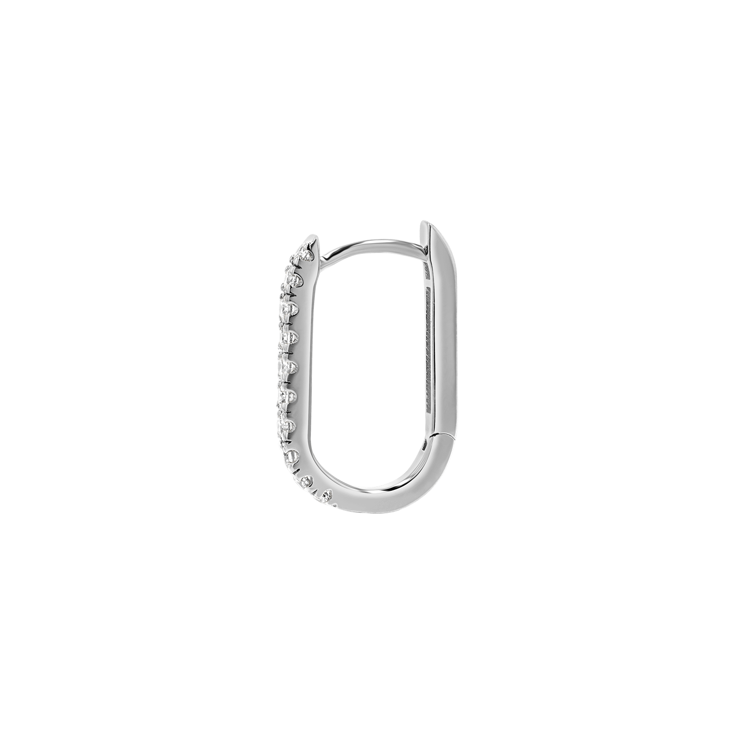 U-Pave Paperclip Huggie Earrings X839