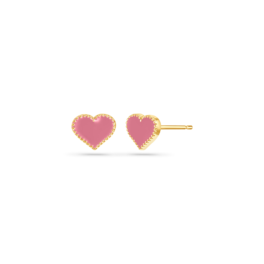 Enamel Heart Earrings H317