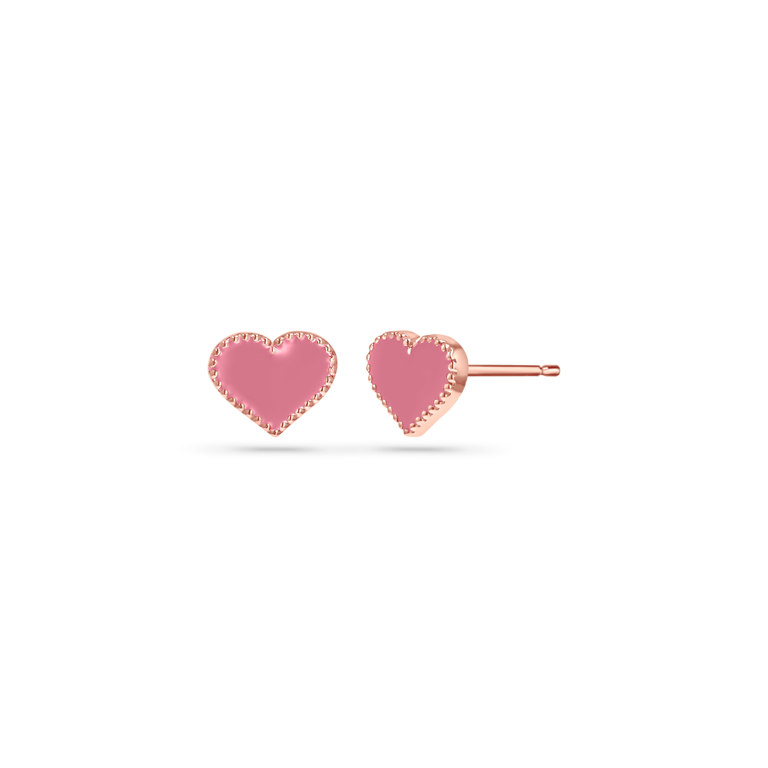 Enamel Heart Earrings H317