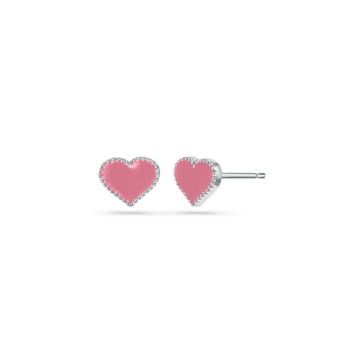 Enamel Heart Earrings H317