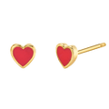Heart Shape Enamel Stud Earrings X634287