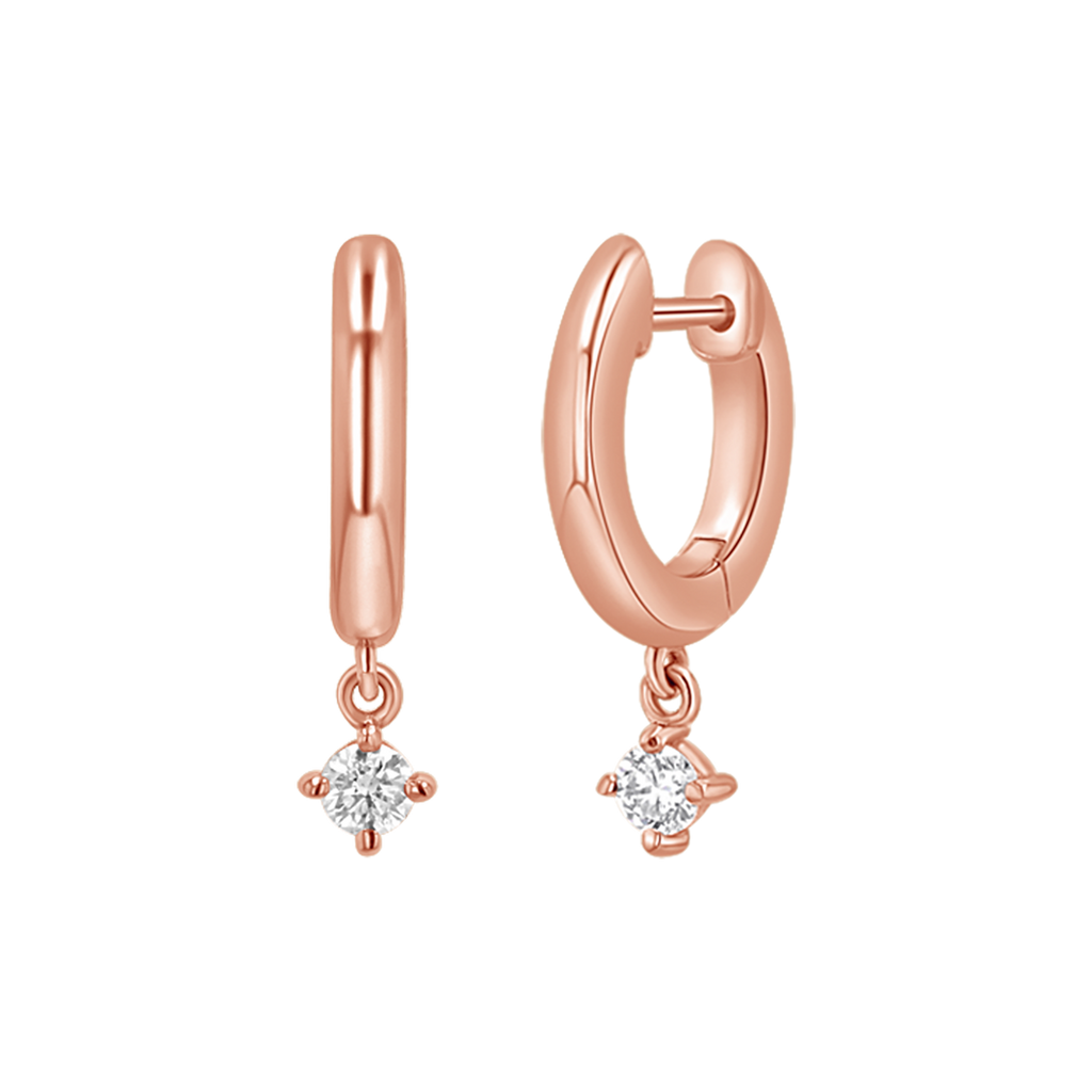 Diamond Charm Drop Huggies S43002