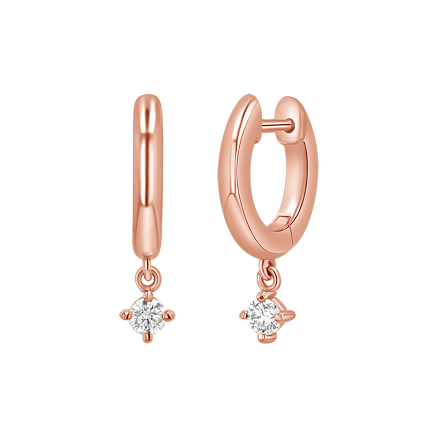 Diamond Charm Drop Huggies S43002