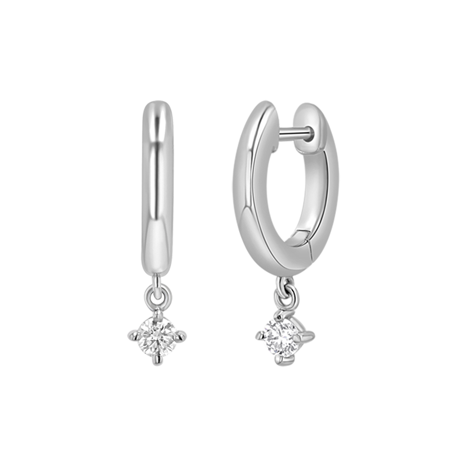 Diamond Charm Drop Huggies S43002