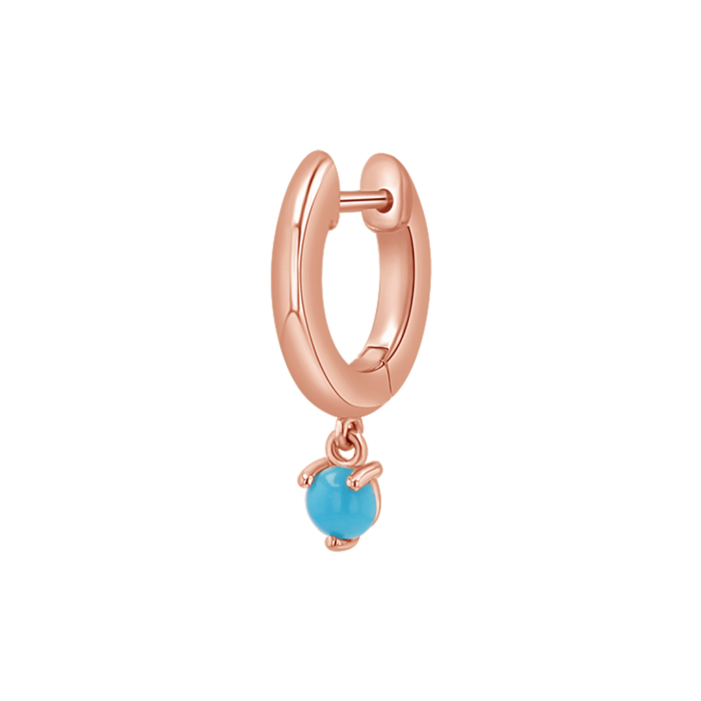 Turquoise Drop Huggies B386560