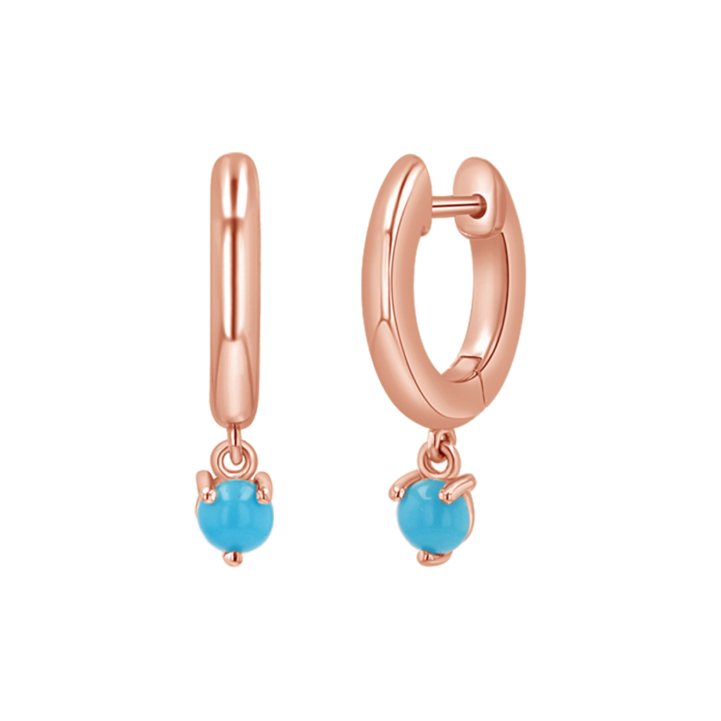 Turquoise Drop Huggies B386560