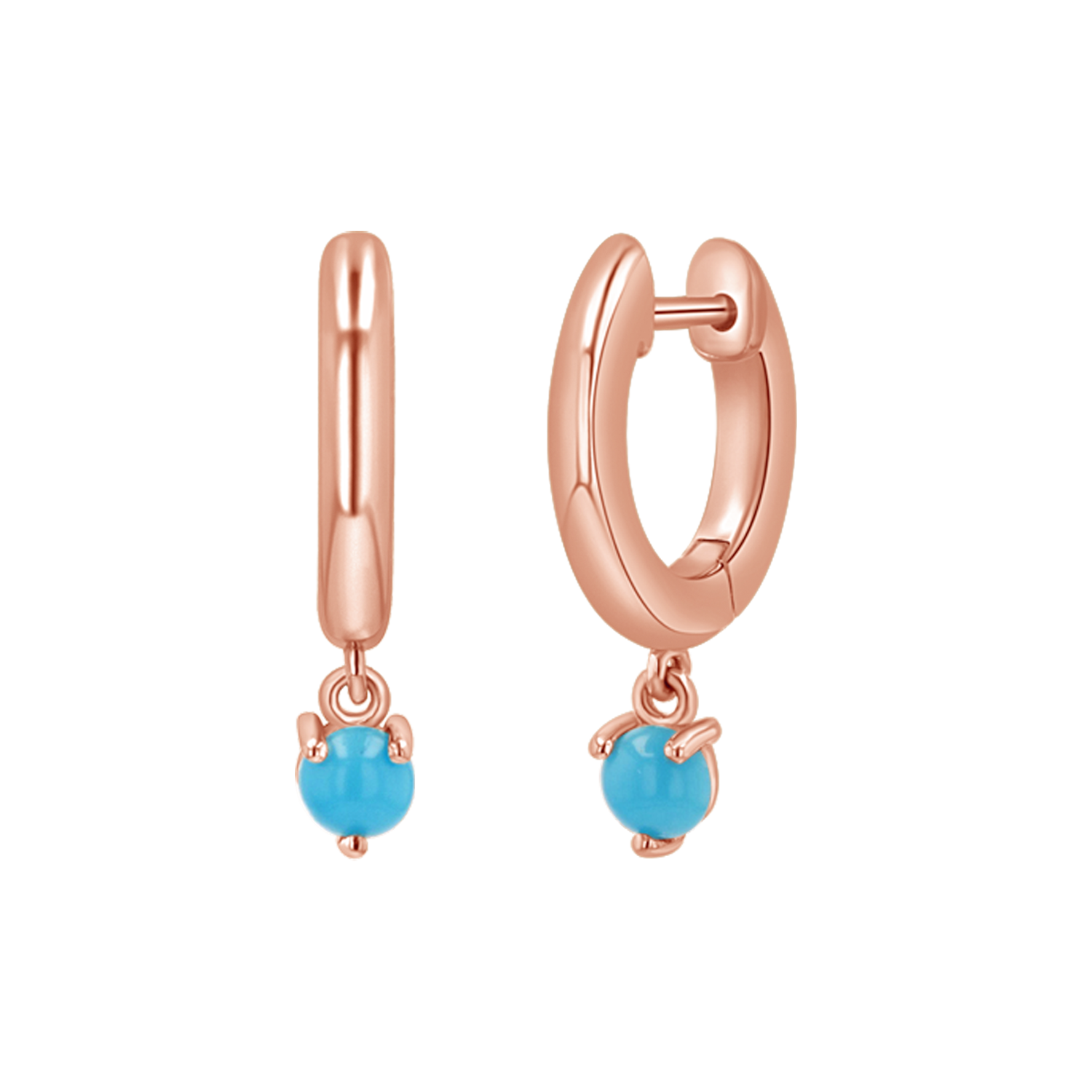 Turquoise Drop Huggies B386560